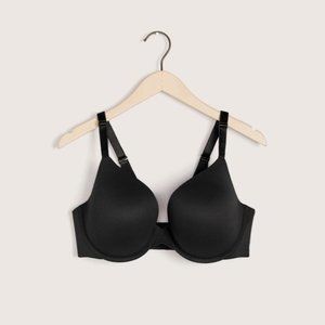 Addition Elle Women Black Deep V Plunge Bra Size 36C
